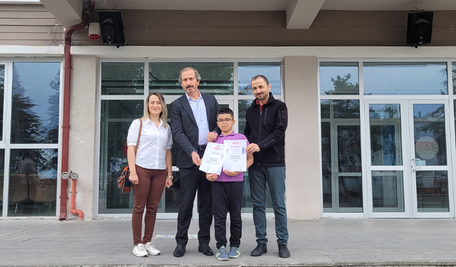 İlkokul öğrencisinden iki alanda Türkiye birinciliği