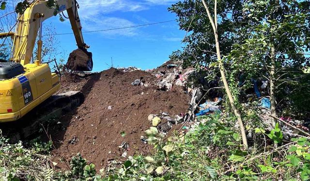 Çöpleri dere kenarına döküp üzerini kapatan Pazar Belediyesine ceza