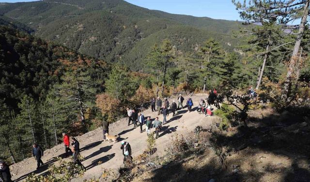 Çankırı'da doğaseverler kilometrelerce yol yürüdü
