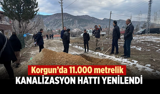 Korgun’da 11.000 metrelik kanalizasyon hattı yenilendi