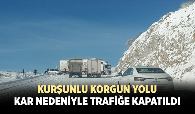 Kurşunlu Korgun yolu kar nedeniyle trafiğe kapatıldı