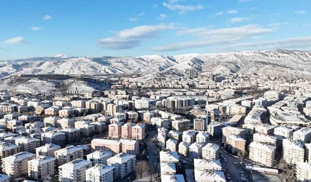 Çankırı’da kar manzarası dronla havadan görüntülendi