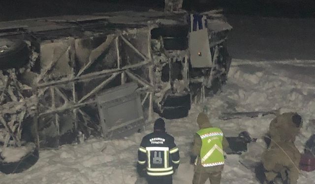 Erzurum’da trafik kazası: 38 yaralı