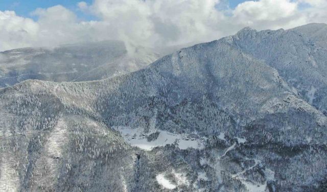 Kastamonu’da muhteşem kar manzarası