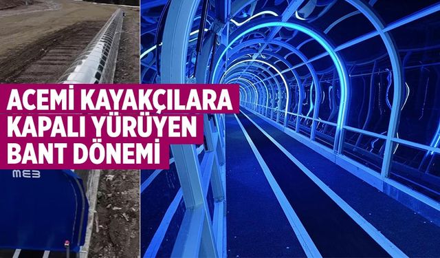 Çankırı’da acemi kayakçılara kapalı yürüyen bant dönemi