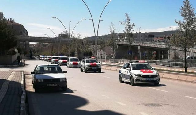 Çankırı Emniyeti araç kortejiyle şehir turu yaptı
