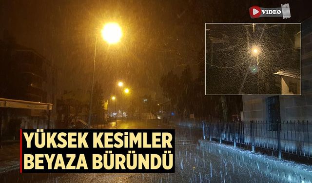 Çankırı’nın yüksek kesimlerine kar yağdı