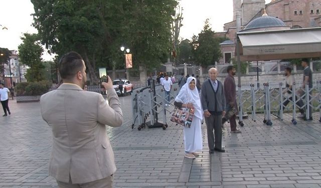 Vatandaşlar Kurban Bayramı namazını Ayasofya’da kıldı