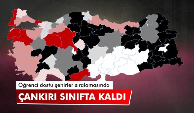 Çankırı öğrenci dostu şehirler sıralamasında sınıfta kaldı