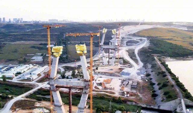 Kanal İstanbul’un ilk köprüsünde son durum: 110 metreye ulaştı