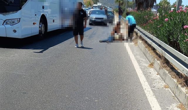 Milas’ta otobanda otobüsün çarptığı yaya hayatını kaybetti