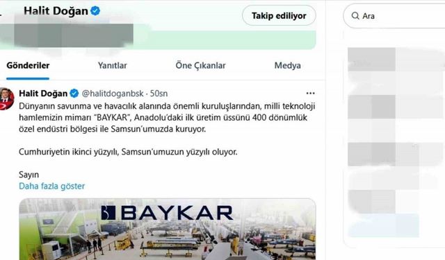 BAYKAR, Anadolu’daki ilk üretim üssünü Samsun’a kuruyor