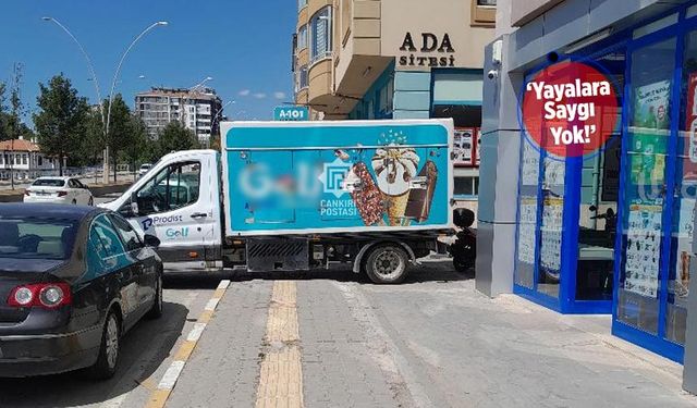 Çankırı’da Zincir market 3 metre için kaldırımı işgal etti