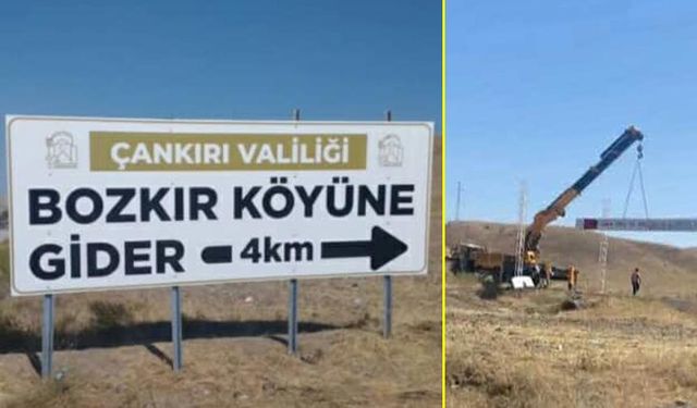 Çankırı’da iki köy arasındaki tabela krizi çözüldü