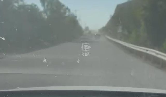 Eldivan karayoluna serilen mucur sürücüleri çileden çıkardı