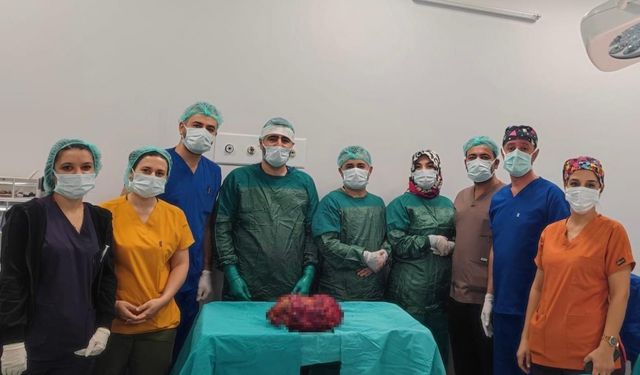 Mardin’de 6 kiloluk böbrek, ameliyatla alındı