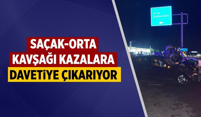 Çankırı'da Saçak-Orta Kavşağı kazalara davetiye çıkarıyor