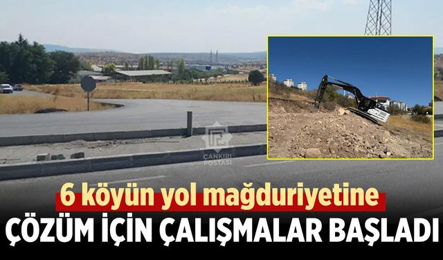 Korgun'da 6 köyün yol mağduriyetine çözüm için çalışmalar başladı