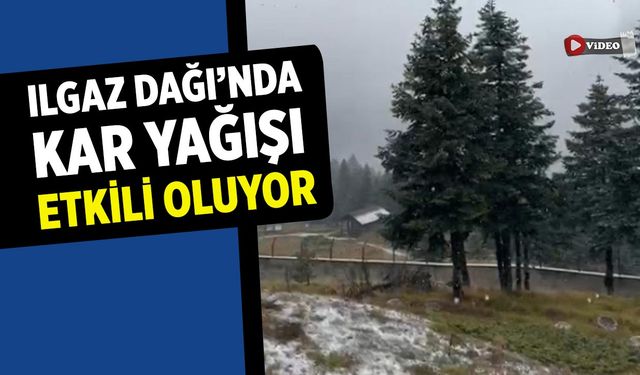 Ilgaz Dağı’nda kar yağışı etkili oluyor