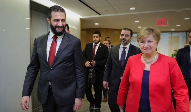 Suriye Devlet Başkanı eş-Şara, IMF Genel Merkezi’ni ziyaret etti