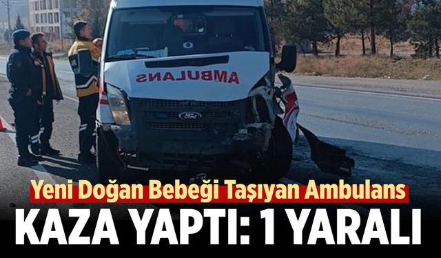 Çankırı’da ambulansla otomobil çarpıştı: 1 yaralı