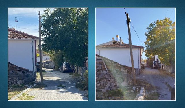 Çankırı’da araç geçişini zorlaştıran telefon direği geri çekildi