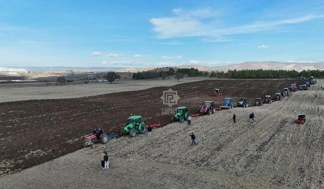 Çankırı’da tarla sürüm sezonu imeceyle başladı