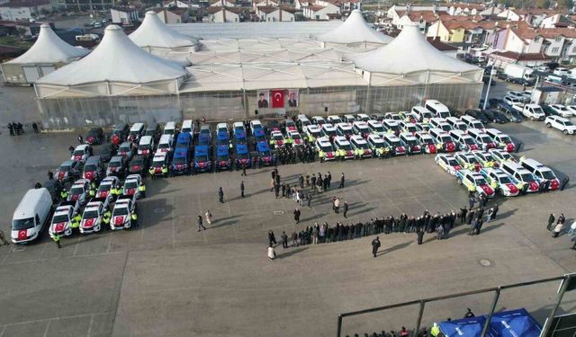 Kastamonu’da 84 araç, törenle emniyet ve jandarmaya tahsis edildi