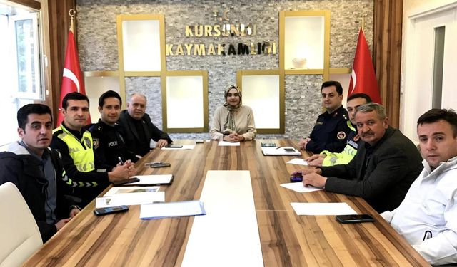 Kurşunlu’da Trafik Güvenliği Toplantısı Gerçekleştirildi