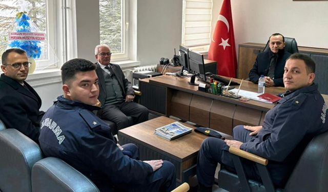 Korgun’da İlçe Protokolünden Jandarma Karakol Komutanına Ziyaret