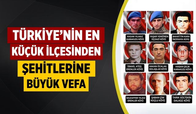 Türkiye’nin En Küçük İlçesinden Şehitlerine Büyük Vefa