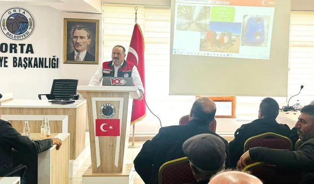 Orta’da çiftçilere hibe ve sulama desteği bilgilendirmesi yapıldı