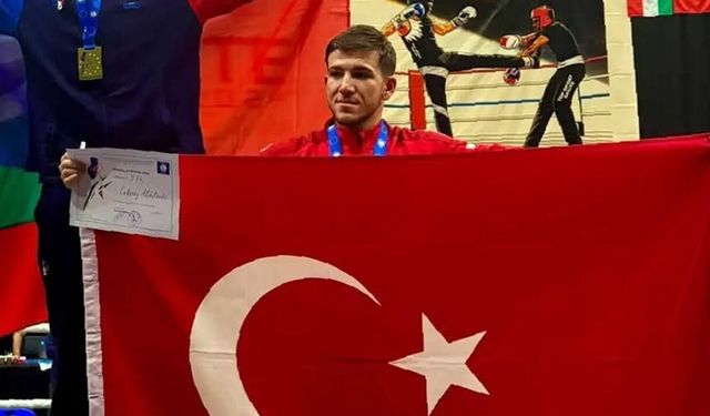 Çankırı’dan Avrupa kürsüsüne! Abdülkadir Cebesoy Avrupa üçüncüsü