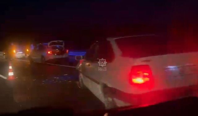 Çankırı-Korgun karayolunda iki otomobil kaza yaptı