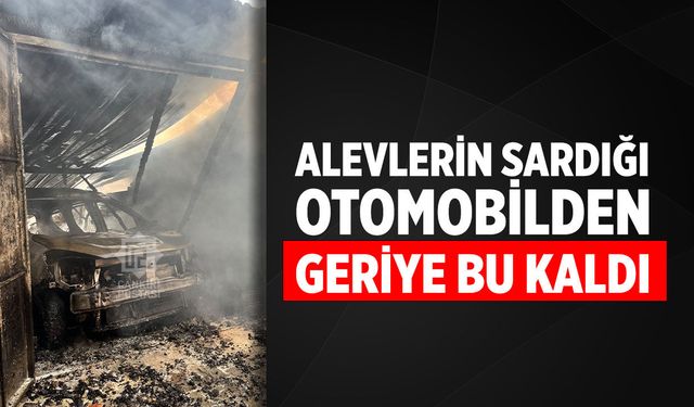 Çankırı’da garaj yangını: Otomobil alevlere teslim oldu