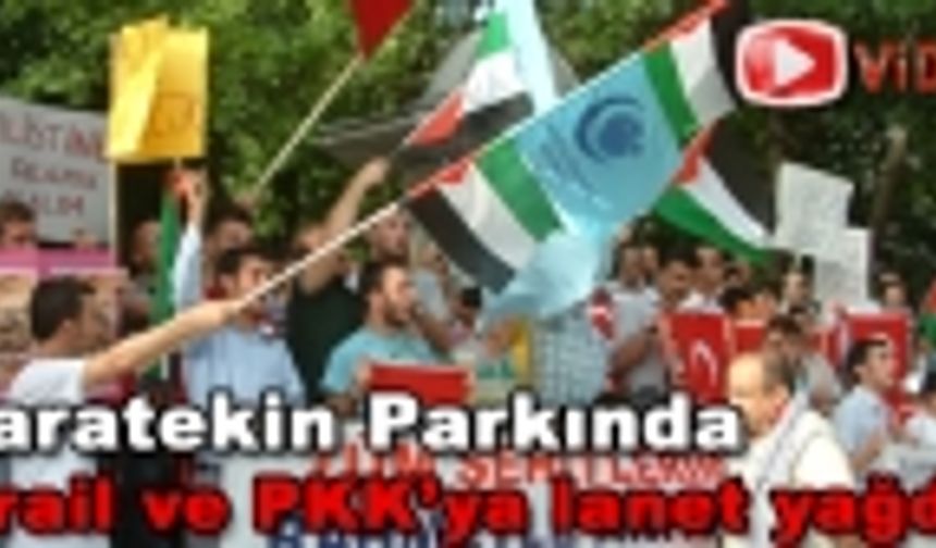 Çankırı da İsrail ve PKK protesto edildi.