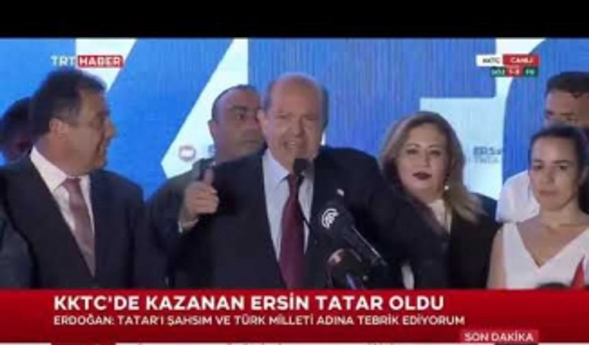 KKTC Cumhurbaşkanı Ersin Tatar: Seçim zaferi konuşması