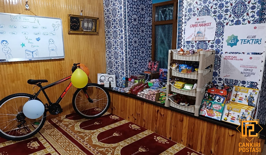 Çankırı’da çocukların camiye ilgisini artıran örnek 'Cami Market' projesi