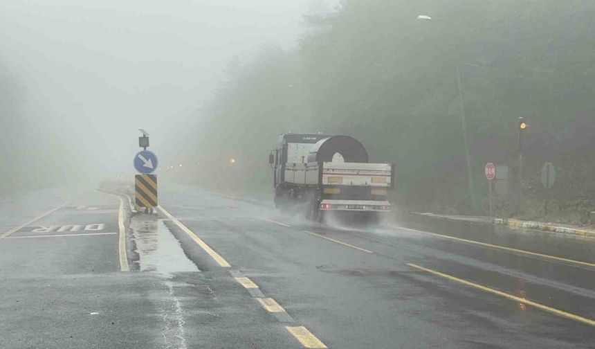 Bolu Dağı’nda yoğun sis: Görüş mesafesi 20 metre