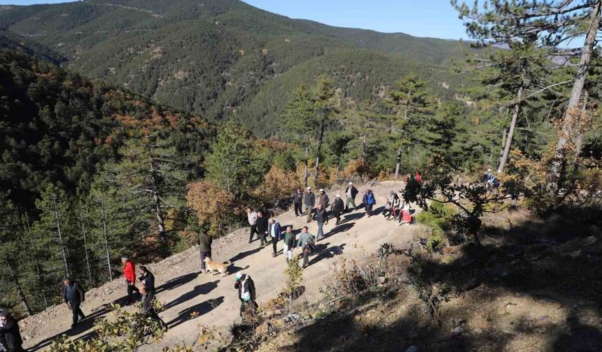 Çankırı'da doğaseverler kilometrelerce yol yürüdü