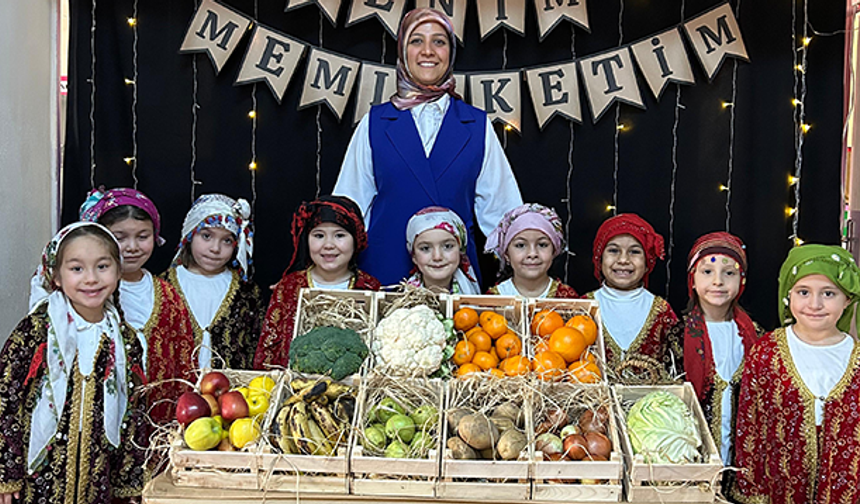 Kurşunlulu minikler Yerli Malı Haftası’nı coşkuyla kutladı