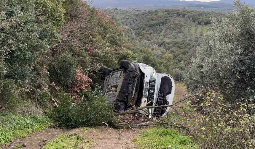 Uçurumdan uçtu araçtan burnu bile kanamadan çıktı