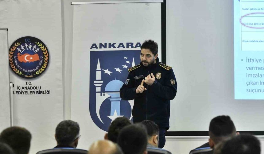 Ankara İtfaiyesinden itfaiyecilere kapsamlı eğitim