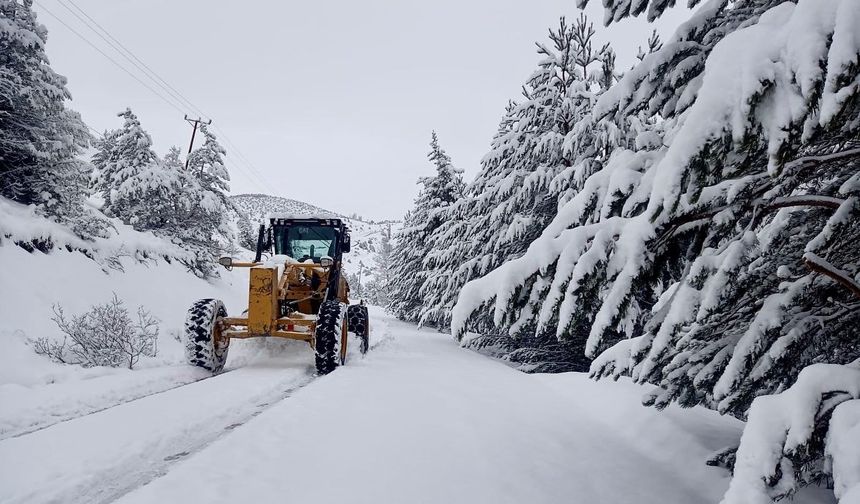 Giresun’da kar yağışı nedeniyle 394 köy yolu kapandı