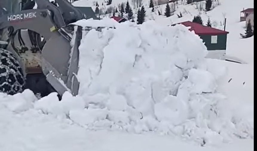 Giresun’da yayla yollarında karla mücadele devam ediyor