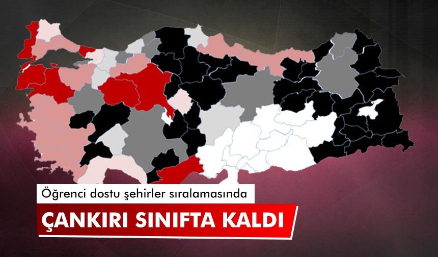 Çankırı öğrenci dostu şehirler sıralamasında sınıfta kaldı