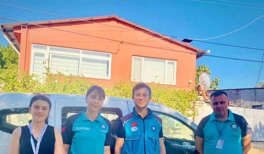 Ezine’de çıkan orman yangının ardından sağlık taraması yapıldı
