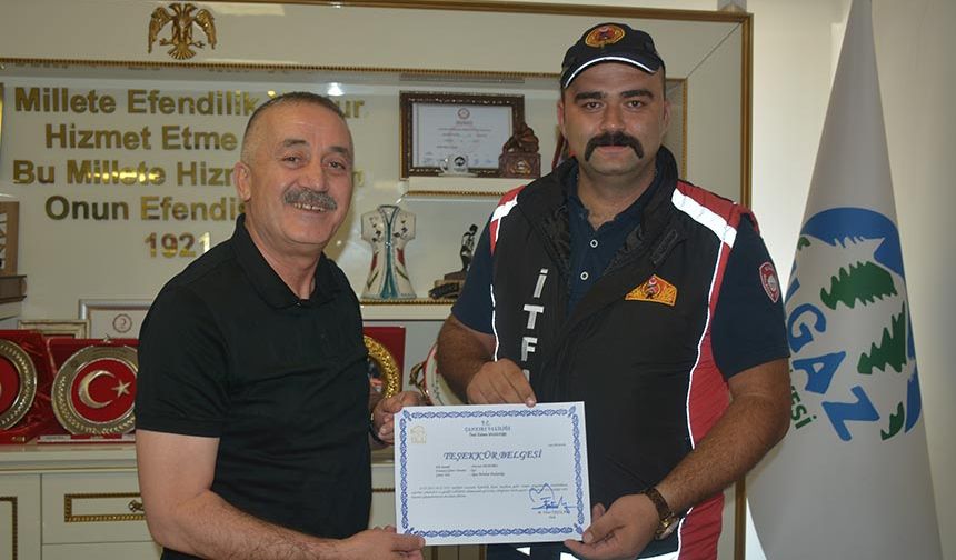 Yeşil vatanın bekçilerine teşekkür belgeleri takdim edildi