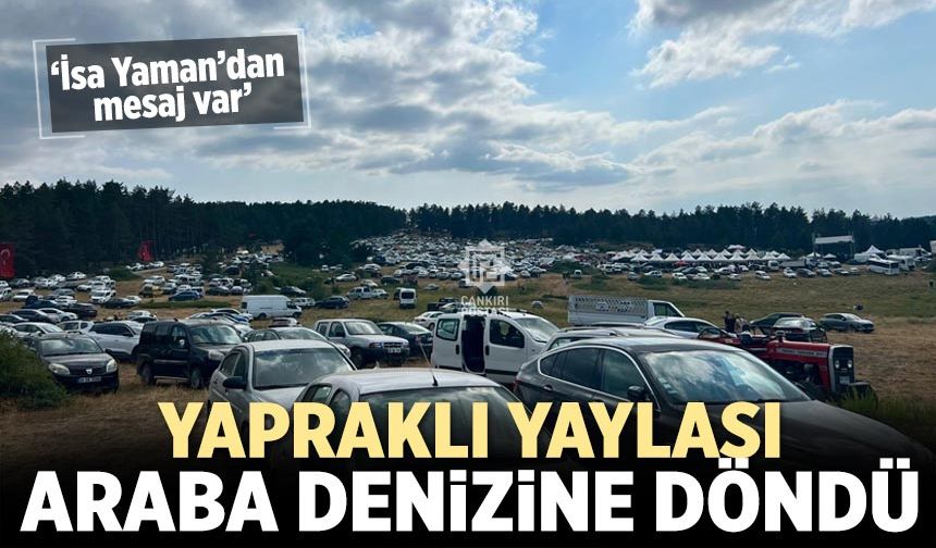 Yapraklı yaylası araba denizine döndü