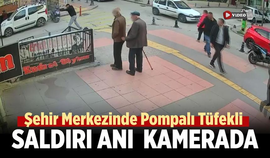 Çankırı'da pompalı tüfekle saldırı anı kamerada
